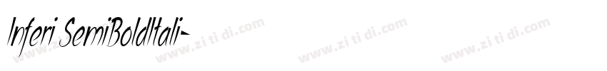 Inferi SemiBoldItali字体转换 Inferi SemiBoldItali字体转换